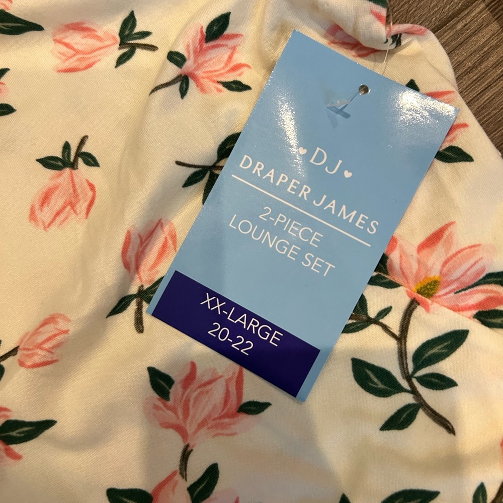 Draper James Relaxed Fit Floral Lounge Set NWT XXL - Picture 3 of 5